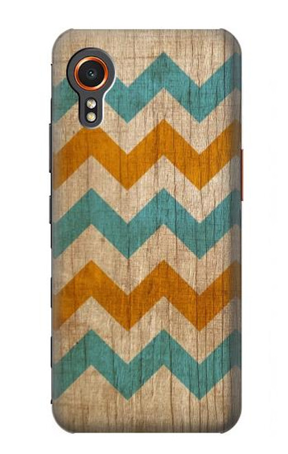W3033 Vintage Wood Chevron Graphic Printed Hard Case and Leather Flip Case For Samsung Galaxy Xcover7