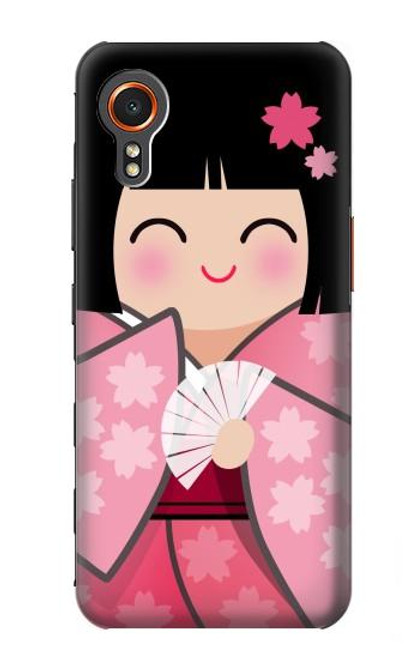 W3042 Japan Girl Hina Doll Kimono Sakura Hard Case and Leather Flip Case For Samsung Galaxy Xcover7