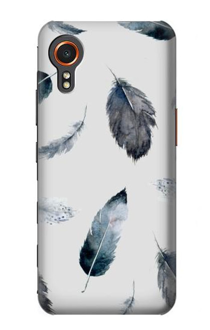 W3085 Feather Paint Pattern Hard Case and Leather Flip Case For Samsung Galaxy Xcover7