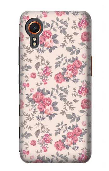 W3095 Vintage Rose Pattern Hard Case and Leather Flip Case For Samsung Galaxy Xcover7