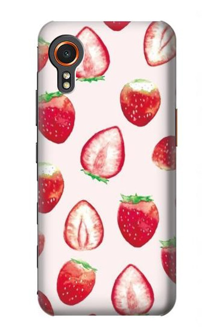 W3481 Strawberry Hard Case and Leather Flip Case For Samsung Galaxy Xcover7