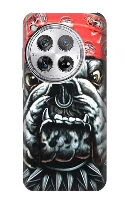 W0100 Bulldog American Football Hard Case and Leather Flip Case For OnePlus 12