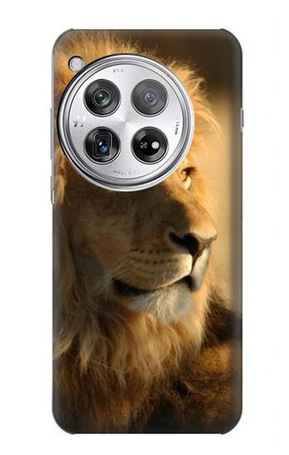 W1046 Lion King of Forest Hard Case and Leather Flip Case For OnePlus 12