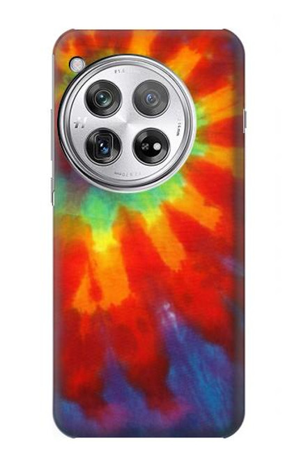 W2985 Colorful Tie Dye Texture Hard Case and Leather Flip Case For OnePlus 12