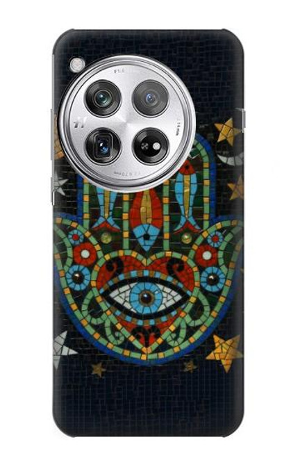 W3175 Hamsa Hand Mosaics Hard Case and Leather Flip Case For OnePlus 12