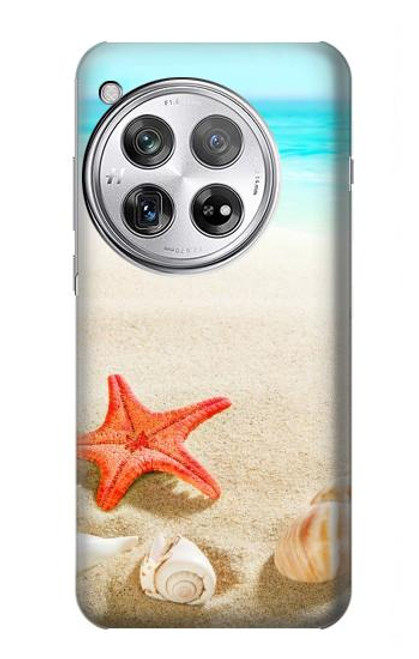 W3212 Sea Shells Starfish Beach Hard Case and Leather Flip Case For OnePlus 12