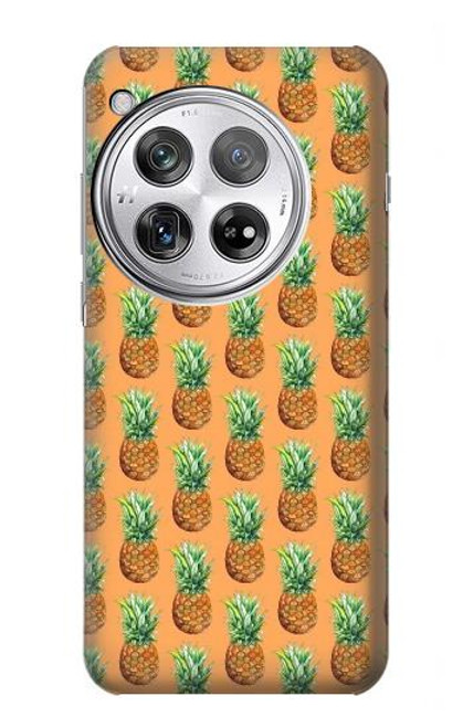 W3258 Pineapple Pattern Hard Case and Leather Flip Case For OnePlus 12