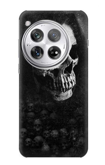 W3333 Death Skull Grim Reaper Hard Case and Leather Flip Case For OnePlus 12