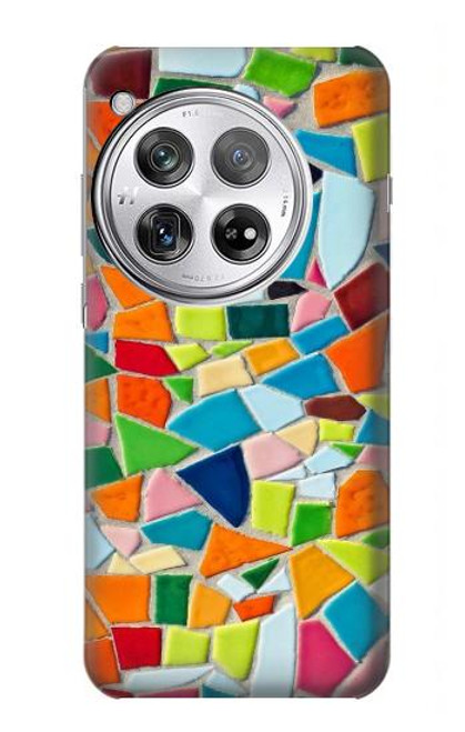 W3391 Abstract Art Mosaic Tiles Graphic Hard Case and Leather Flip Case For OnePlus 12