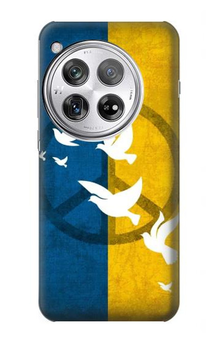 W3857 Peace Dove Ukraine Flag Hard Case and Leather Flip Case For OnePlus 12