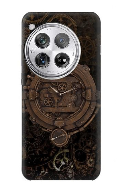 W3902 Steampunk Clock Gear Hard Case and Leather Flip Case For OnePlus 12