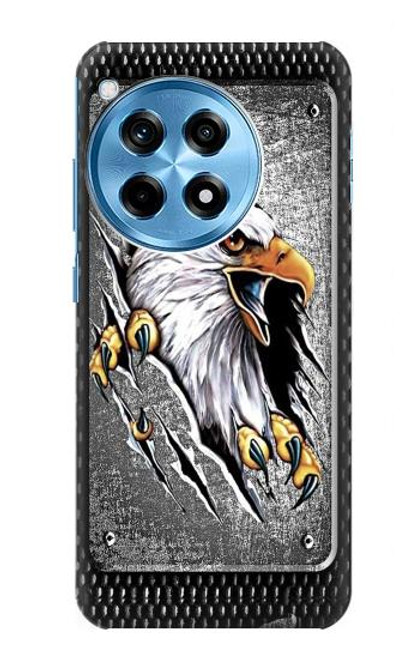 W0855 Eagle Metal Hard Case and Leather Flip Case For OnePlus 12R