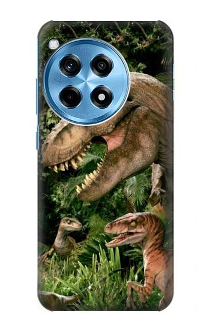 W1452 Trex Raptor Dinosaur Hard Case and Leather Flip Case For OnePlus 12R