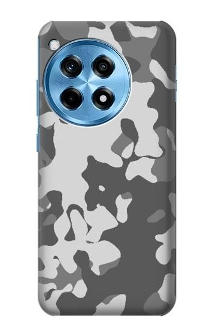 W2186 Gray Camo Camouflage Graphic Printed Hard Case and Leather Flip Case For OnePlus 12R