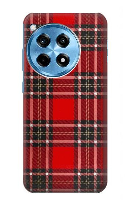 W2374 Tartan Red Pattern Hard Case and Leather Flip Case For OnePlus 12R