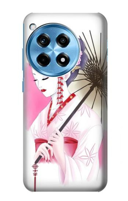 W2579 Japanese Traditional Geisha Kimono Hard Case and Leather Flip Case For OnePlus 12R