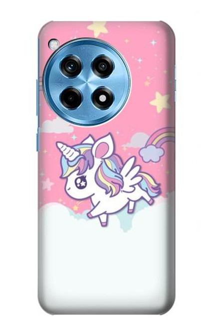 W3518 Unicorn Cartoon Hard Case and Leather Flip Case For OnePlus 12R