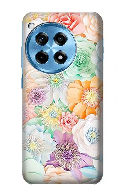 W3705 Pastel Floral Flower Hard Case and Leather Flip Case For OnePlus 12R