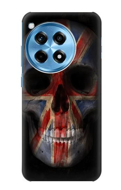 W3848 United Kingdom Flag Skull Hard Case and Leather Flip Case For OnePlus 12R