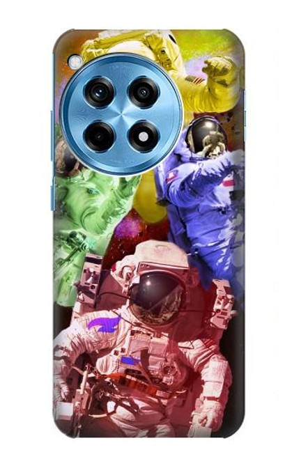 W3914 Colorful Nebula Astronaut Suit Galaxy Hard Case and Leather Flip Case For OnePlus 12R