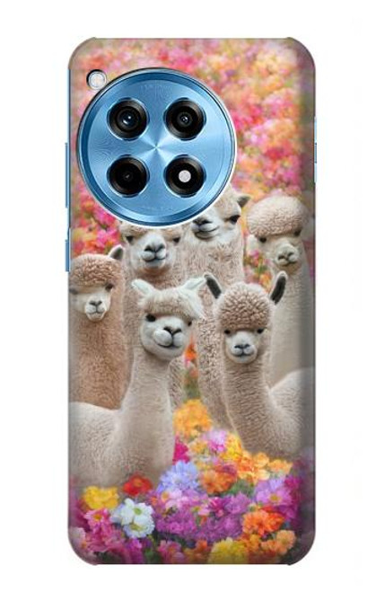 W3916 Alpaca Family Baby Alpaca Hard Case and Leather Flip Case For OnePlus 12R