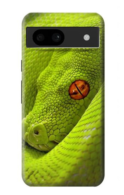 W0785 Green Snake Hard Case and Leather Flip Case For Google Pixel 8a