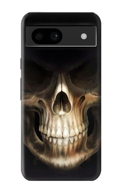 W1107 Skull Face Grim Reaper Hard Case and Leather Flip Case For Google Pixel 8a