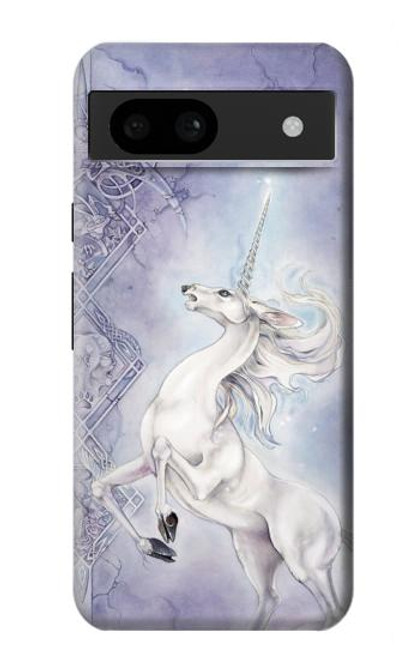 W1134 White Horse Unicorn Hard Case and Leather Flip Case For Google Pixel 8a