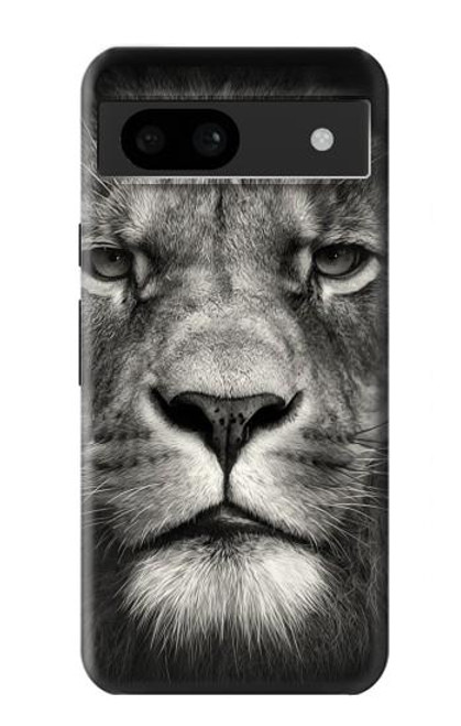 W1352 Lion Face Hard Case and Leather Flip Case For Google Pixel 8a