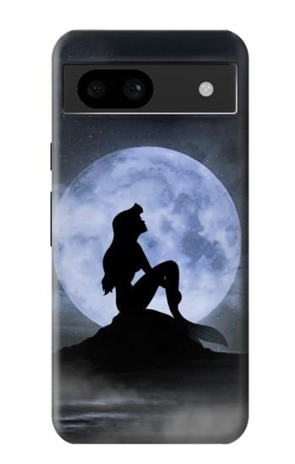 W2668 Mermaid Silhouette Moon Night Hard Case and Leather Flip Case For Google Pixel 8a