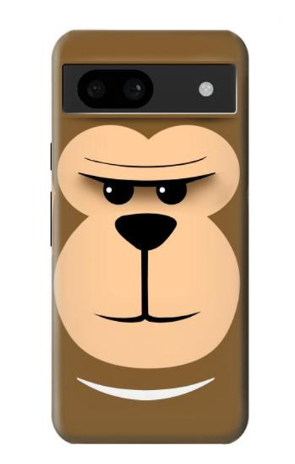 W2721 Cute Grumpy Monkey Cartoon Hard Case and Leather Flip Case For Google Pixel 8a