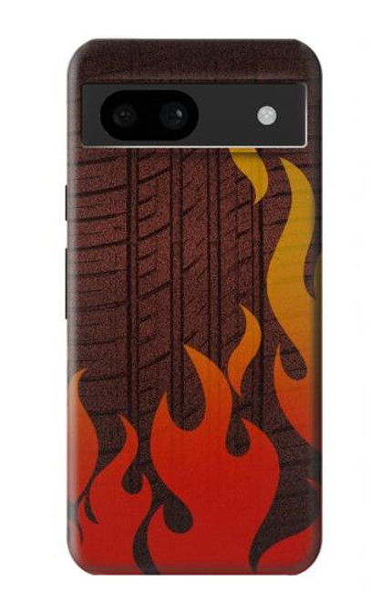 W2988 Rally Car Tire Fire Hard Case and Leather Flip Case For Google Pixel 8a