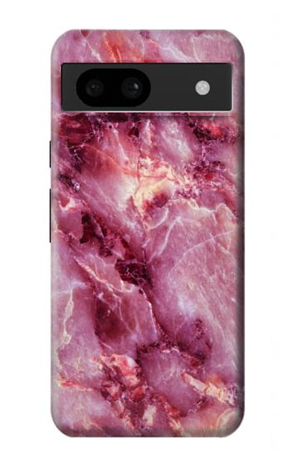 W3052 Pink Marble Graphic Printed Hard Case and Leather Flip Case For Google Pixel 8a