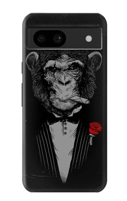 W3167 Funny Monkey God Father Hard Case and Leather Flip Case For Google Pixel 8a