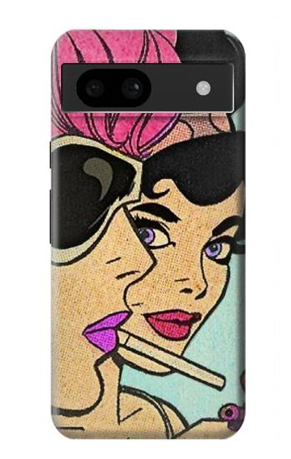 W3171 Girls Pop Art Hard Case and Leather Flip Case For Google Pixel 8a