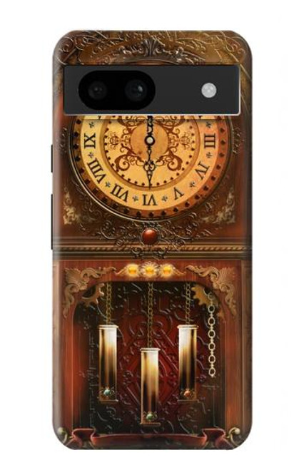 W3174 Grandfather Clock Hard Case and Leather Flip Case For Google Pixel 8a