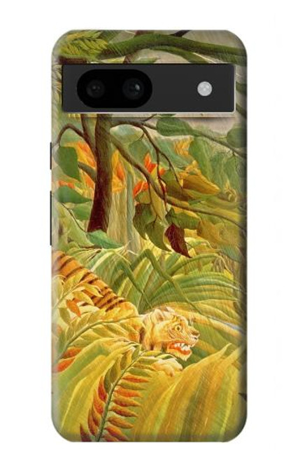 W3344 Henri Rousseau Tiger in a Tropical Storm Hard Case and Leather Flip Case For Google Pixel 8a