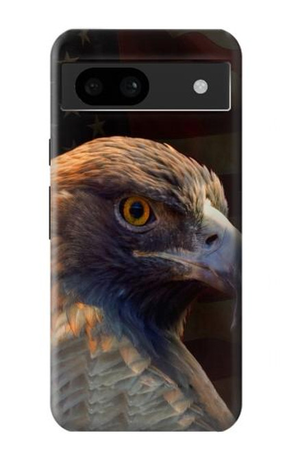 W3376 Eagle American Flag Hard Case and Leather Flip Case For Google Pixel 8a