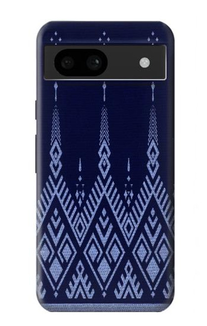 W3950 Textile Thai Blue Pattern Hard Case and Leather Flip Case For Google Pixel 8a