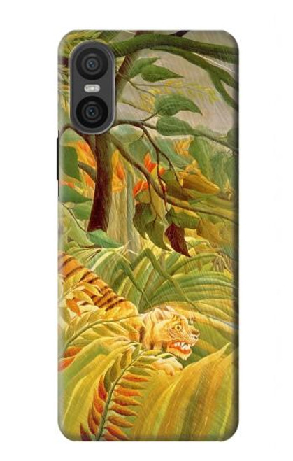 W3344 Henri Rousseau Tiger in a Tropical Storm Hard Case and Leather Flip Case For Sony Xperia 10 VI