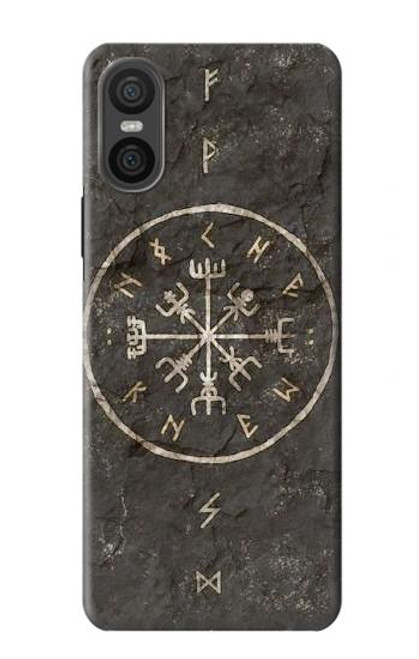 W3413 Norse Ancient Viking Symbol Hard Case and Leather Flip Case For Sony Xperia 10 VI