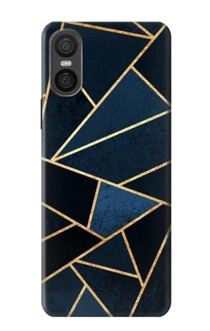 W3479 Navy Blue Graphic Art Hard Case and Leather Flip Case For Sony Xperia 10 VI