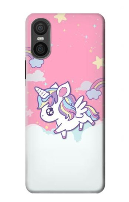 W3518 Unicorn Cartoon Hard Case and Leather Flip Case For Sony Xperia 10 VI