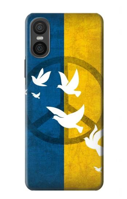W3857 Peace Dove Ukraine Flag Hard Case and Leather Flip Case For Sony Xperia 10 VI