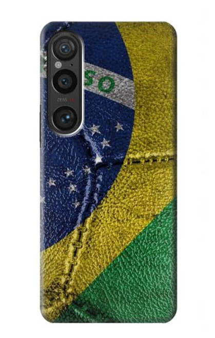 W3297 Brazil Flag Vintage Football Graphic Hard Case and Leather Flip Case For Sony Xperia 1 VI