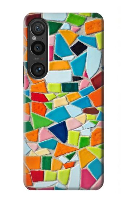 W3391 Abstract Art Mosaic Tiles Graphic Hard Case and Leather Flip Case For Sony Xperia 1 VI