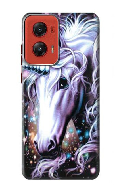 W0749 Unicorn Horse Hard Case and Leather Flip Case For Motorola Moto G Stylus 5G (2024)