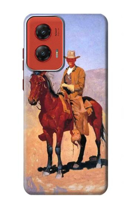 W0772 Cowboy Western Hard Case and Leather Flip Case For Motorola Moto G Stylus 5G (2024)