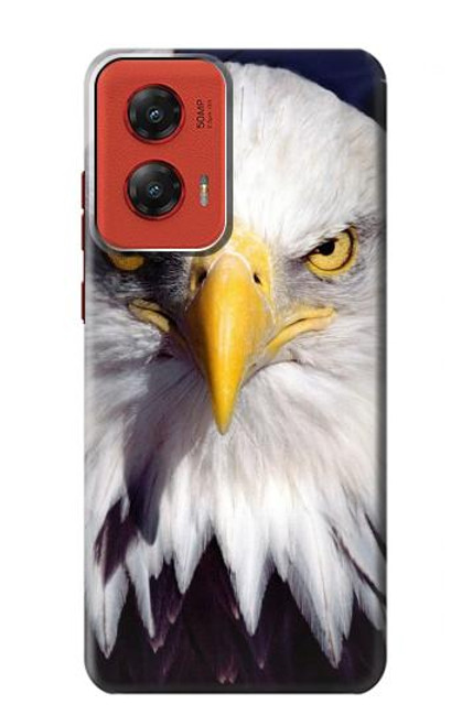 W0854 Eagle American Hard Case and Leather Flip Case For Motorola Moto G Stylus 5G (2024)