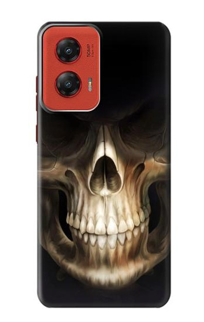 W1107 Skull Face Grim Reaper Hard Case and Leather Flip Case For Motorola Moto G Stylus 5G (2024)